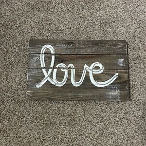 Wooden Love Sign Decor